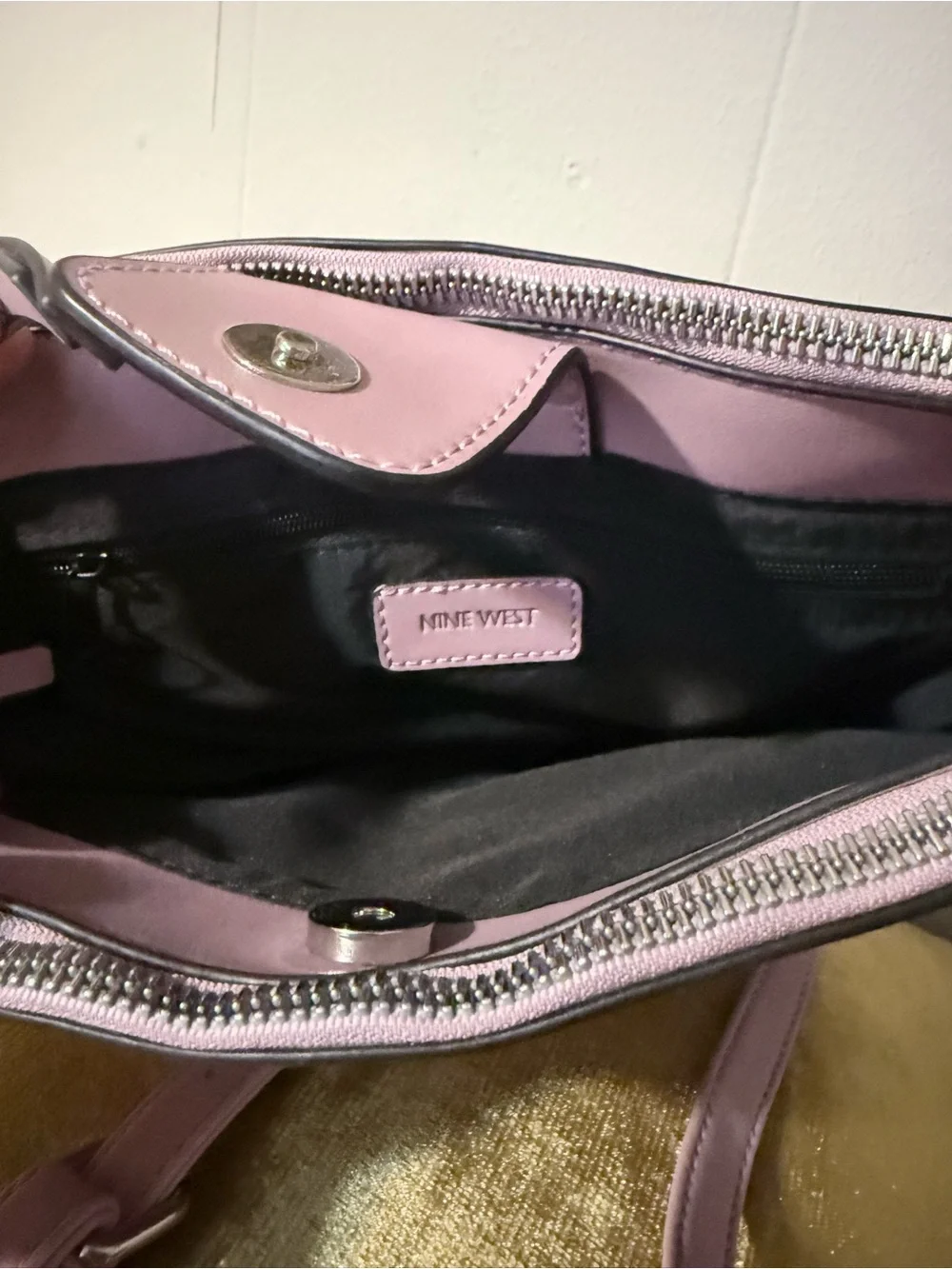 Nine West Mauve Faux-Leather Crossbody Bag